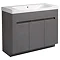 Roper Rhodes Diverge 1000mm Freestanding Unit - Charcoal Elm Large Image