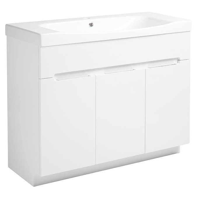 Roper Rhodes Diverge 1000mm Freestanding Unit - Gloss White Large Image