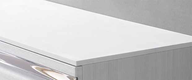 Roper Rhodes Diverge 1000mm Solid Surface Worktop with Supports - DIV10SSWKIT Large Image