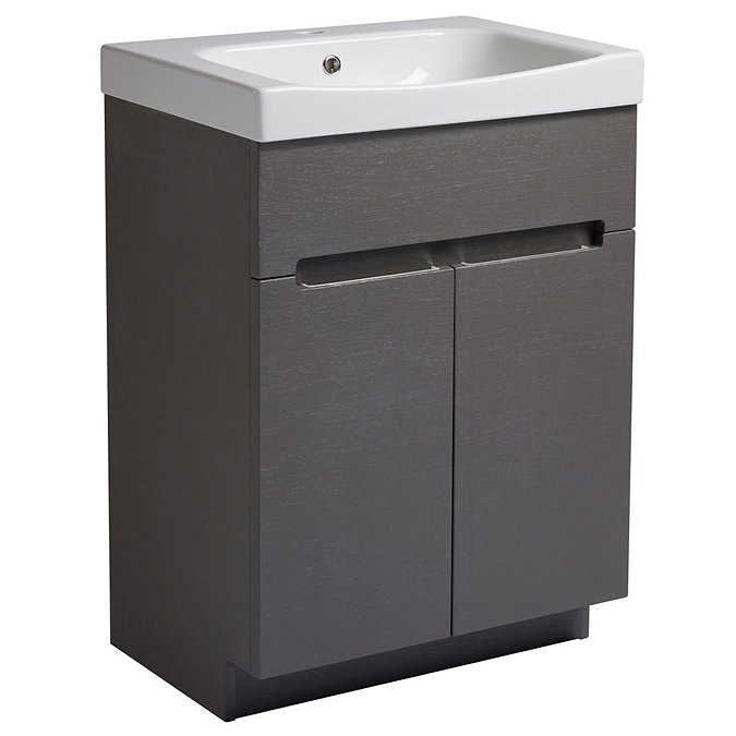 Roper Rhodes Diverge 600mm Freestanding Unit - Charcoal Elm Large Image