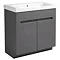 Roper Rhodes Diverge 800mm Freestanding Unit - Charcoal Elm Large Image