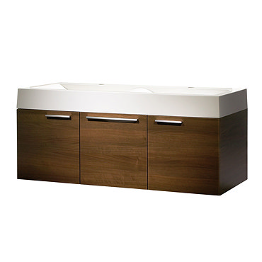 Roper Rhodes Envy 1200mm Double Wall Mounted Unit - Walnut Profile Large Image