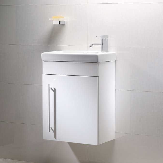 Roper Rhodes Esta 450mm Cloakroom Wall Mounted Unit - Gloss White Profile Large Image