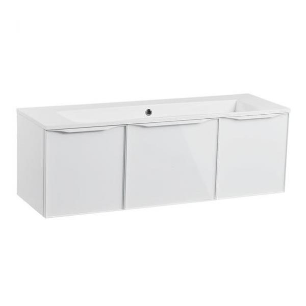 Roper Rhodes Frame 1200mm Wall Mounted Vanity Unit & Isocast Basin - Gloss White  Feature Large Imag
