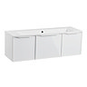 Roper Rhodes Frame 1200mm Wall Mounted Vanity Unit & Isocast Basin - Gloss White  Feature Large Imag