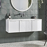 Roper Rhodes Frame 1200mm Wall Mounted Vanity Unit & Isocast Basin - Gloss White Large Image