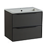 Roper Rhodes Frame 600mm Wall Mounted Vanity Unit & Isocast Basin - Gloss Dark Clay Large Image