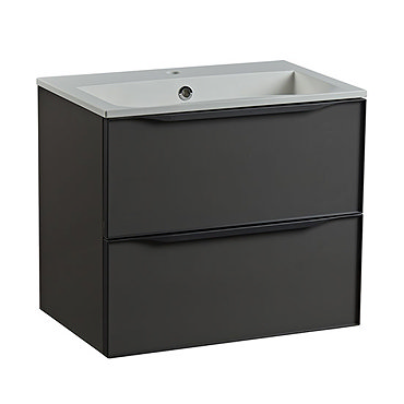 Roper Rhodes Frame 600mm Wall Mounted Vanity Unit & Isocast Basin - Gloss Dark Clay  Profile Large I
