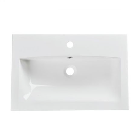 Roper Rhodes Frame 600mm Wall Mounted Vanity Unit & Isocast Basin - Gloss White Profile Large Image