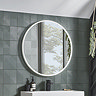 Roper Rhodes Frame 800mm LED Illuminated Round Mirror - Gloss White - FR80RW  Profile Large Image