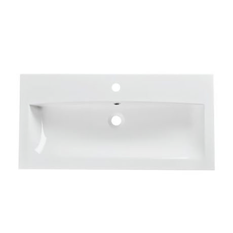 Roper Rhodes Frame 800mm Wall Mounted Vanity Unit & Isocast Basin - Derwent Blue  Profile Large Imag