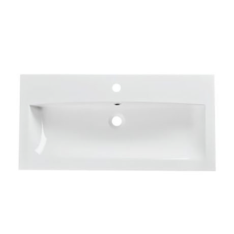 Roper Rhodes Frame 800mm Wall Mounted Vanity Unit & Isocast Basin - Gloss Dark Clay  Profile Large I