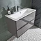 Roper Rhodes Frame 800mm Wall Mounted Vanity Unit & Isocast Basin - Gloss Dark Clay Large Image