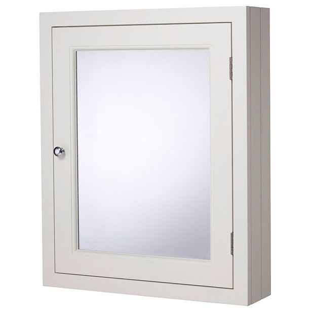 Roper Rhodes Hampton 565mm Mirror Cabinet - Chalk White Large Image