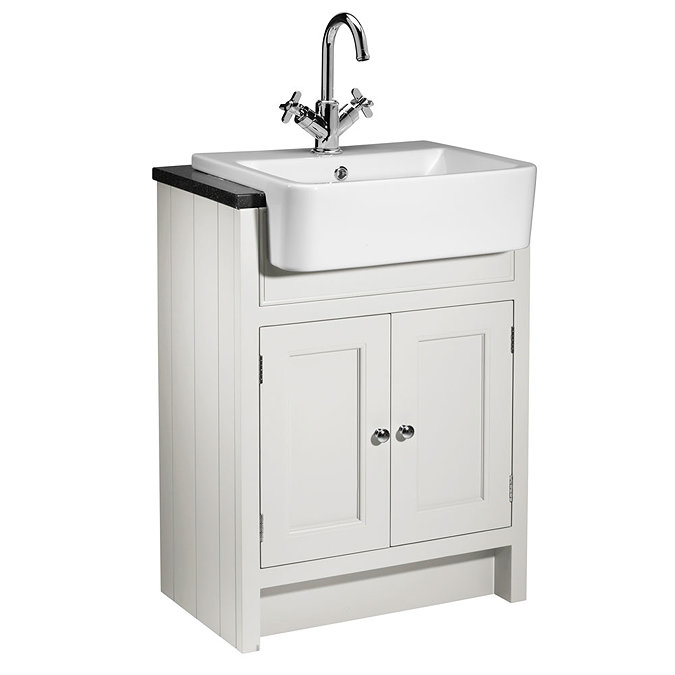 Roper Rhodes Hampton 600mm Semi-Countertop Unit & Basin - Chalk White Large Image