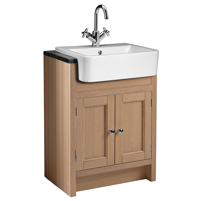 Roper Rhodes Hampton 600mm Semi-Countertop Unit & Basin - Natural Oak Large Image