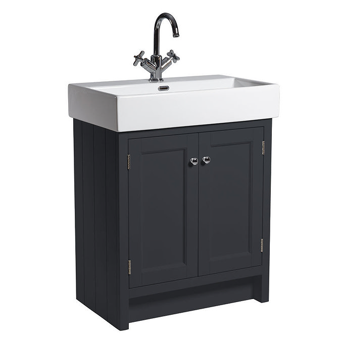 Roper Rhodes Hampton 700mm Countertop Unit & Basin - Slate Grey Large Image