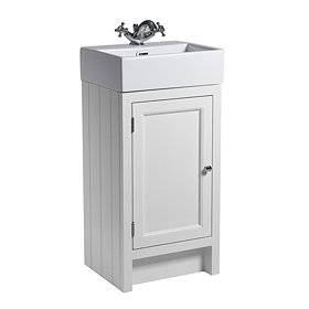 Roper Rhodes Hampton Cloakroom Unit & Basin - Chalk White Large Image