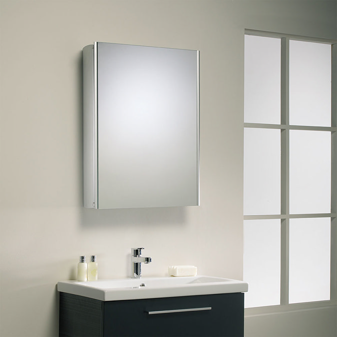 Roper Rhodes Limit Slimline Mirror Cabinet - Aluminium - AS415ALSLP Profile Large Image