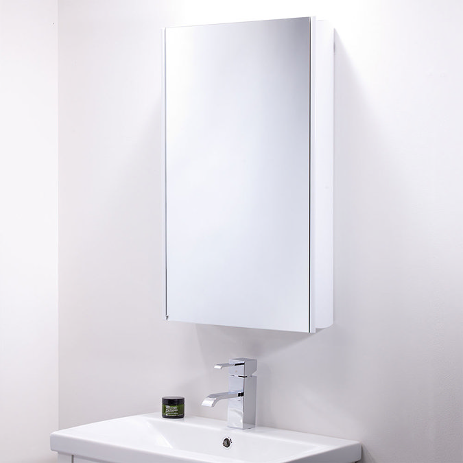 Roper Rhodes Limit Slimline Mirror Cabinet - White - AS415W Profile Large Image