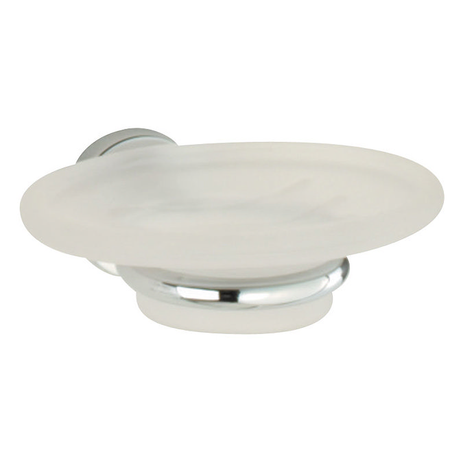 Roper Rhodes Minima Frosted Glass Soap Dish & Holder - 6914.02 Large Image