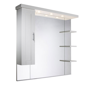 Roper Rhodes New England 1000mm Mirror with Shelves, Cupboard & Canopy Profile Large Image