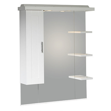 Roper Rhodes New England 800mm Mirror with Shelves, Cupboard & Canopy Profile Large Image