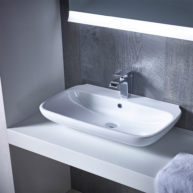 Roper Rhodes Note 750mm Wall Mounted or Countertop Basin - N75SB Profile Large Image