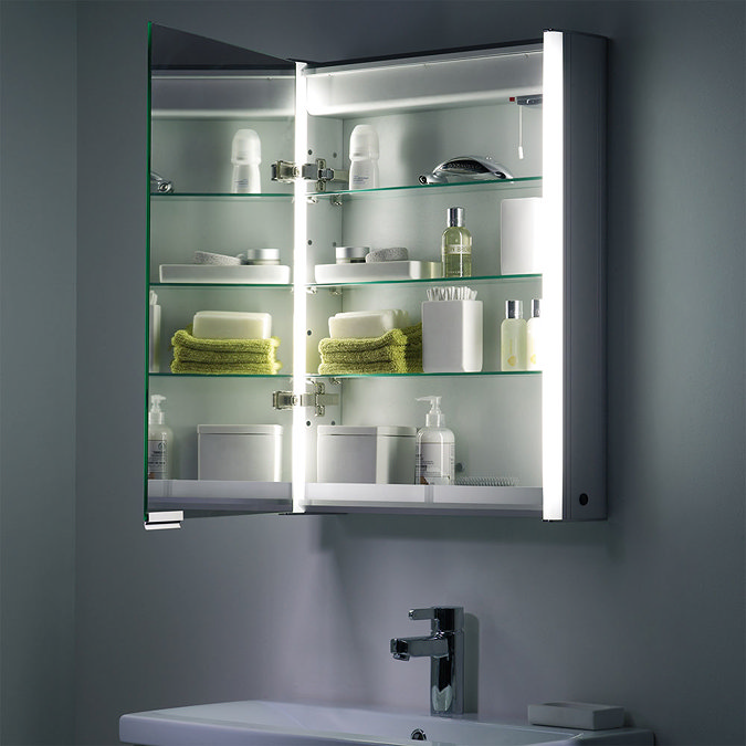 Roper Rhodes Plateau Illuminated Mirror Cabinet - Aluminium - AS515ALIL Feature Large Image