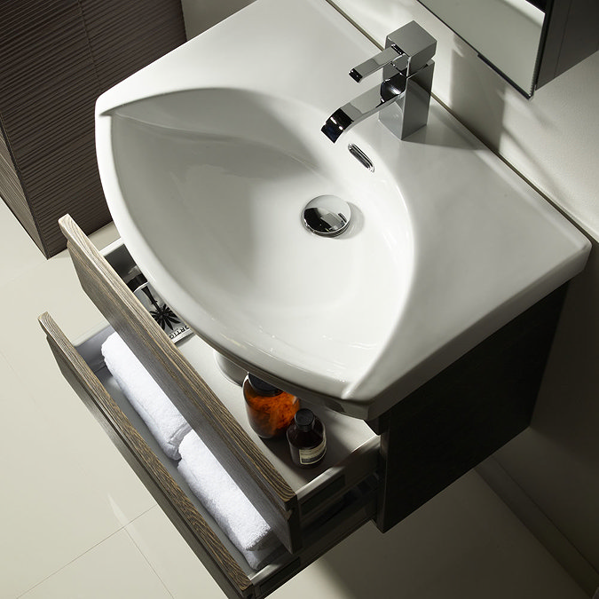 Roper Rhodes Profile 600mm Wall Mounted Unit - Pale Driftwood In Bathroom Large Image