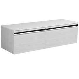 Roper Rhodes Pursuit 1200mm Wall Mounted Unit with Solid Surface Worktop - Alpine Elm Medium Image