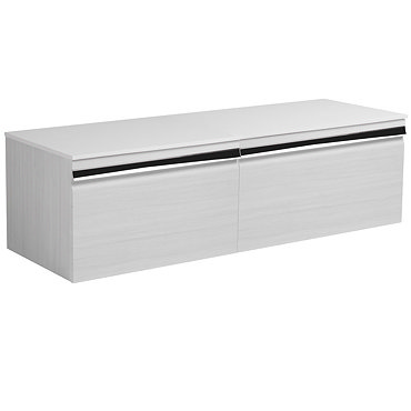 Roper Rhodes Pursuit 1200mm Wall Mounted Unit with Solid Surface Worktop - Alpine Elm Profile Large 