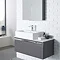 Roper Rhodes Pursuit 900mm Wall Mounted Unit with Solid Surface Worktop - Gloss Light Grey  Standard