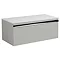 Roper Rhodes Pursuit 900mm Wall Mounted Unit with Solid Surface Worktop - Gloss Light Grey Large Ima