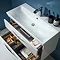 Roper Rhodes Scheme 1000mm Wall Mounted Double Drawer Unit with Ceramic Basin - Gloss Dark Clay Sta