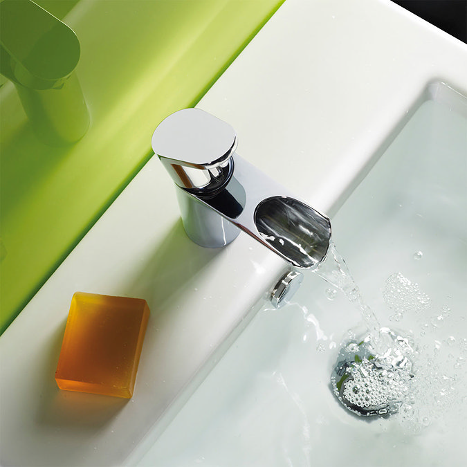 Roper Rhodes Stream Open Spout Basin Mixer with Clicker Waste - T771302 Profile Large Image