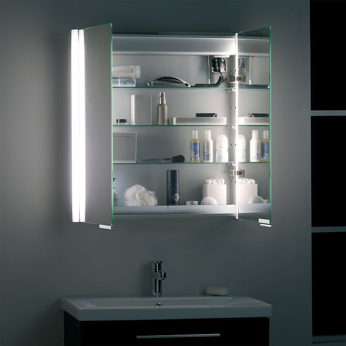 Roper Rhodes Summit Illuminated Mirror Cabinet - Aluminium - AS615ALIL Feature Large Image