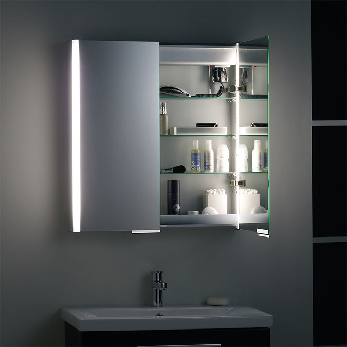 Roper Rhodes Summit Illuminated Mirror Cabinet - Aluminium - AS615ALIL Standard Large Image