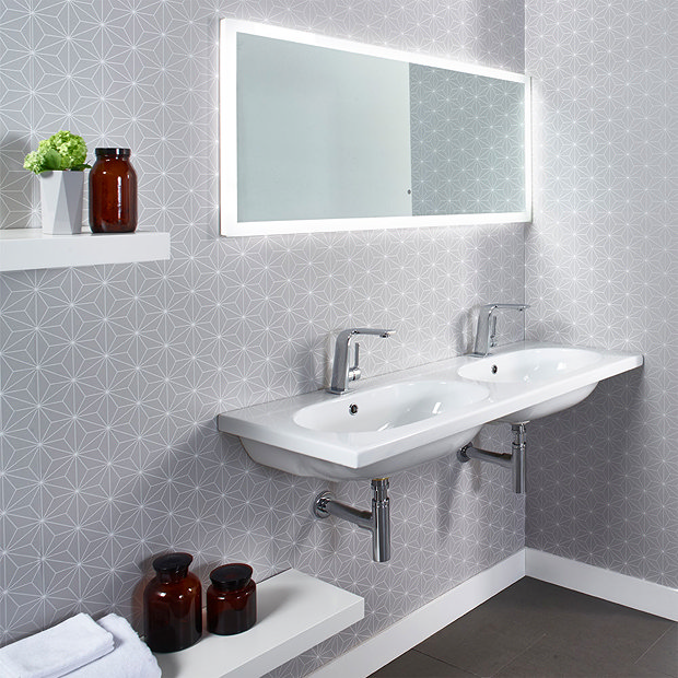 Roper Rhodes Theme 1210mm Wall Mounted Double Basin T120TSB