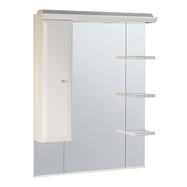 Roper Rhodes Valencia 800mm Mirror with Shelves, Cupboard & Canopy Profile Large Image