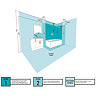 Roper Rhodes Visage Illuminated Mirror Cabinet - Various Colour Options Profile Large Image
