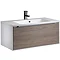 Roper Rhodes Vista 900mm Wall Mounted Unit - White/Dark Elm Large Image