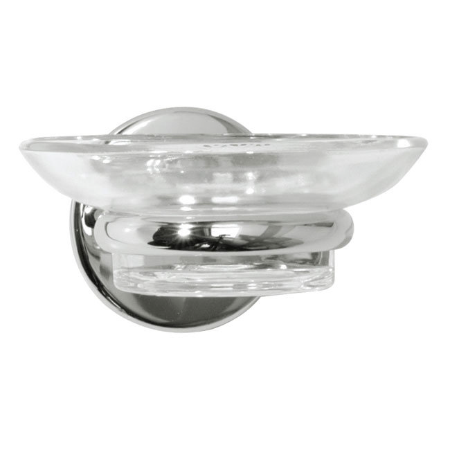 Roper Rhodes Wessex Clear Glass Soap Dish & Holder - 3514.02 Large Image