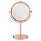 Rose Gold LED Illuminated Free Standing Cosmetic Mirror Profile Large Image