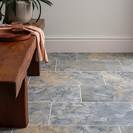 Rotella Blue Stone Effect Wall and Floor Tiles - 300 x 600mm