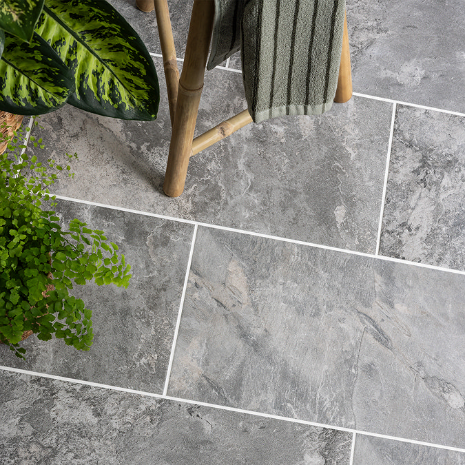 Rotella Grey Stone Effect Wall and Floor Tiles - 300 x 600mm