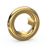 Round Brushed Brass Overflow Ring