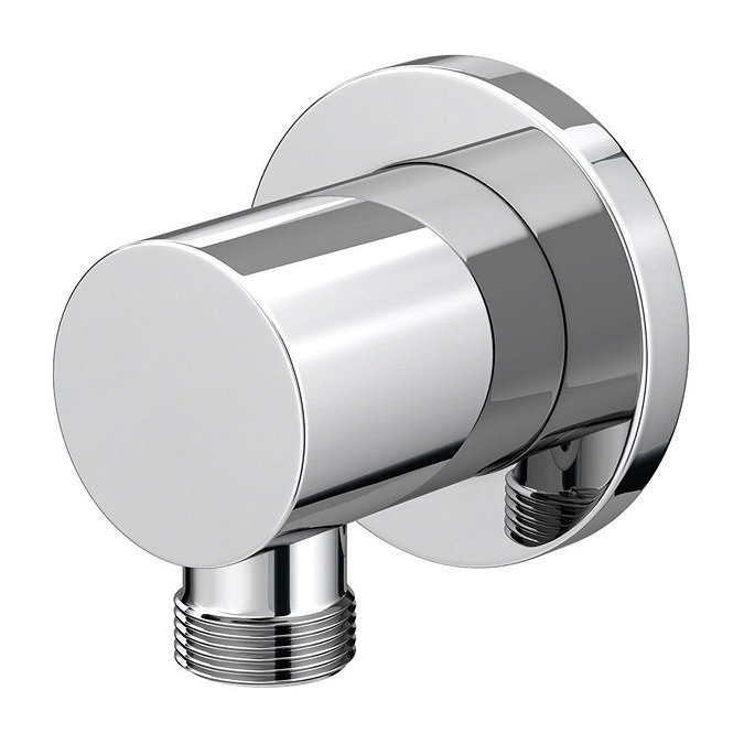 Round Chrome Plated Brass Outlet Elbow