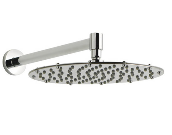 Round Fixed Shower Head & Arm Large Image