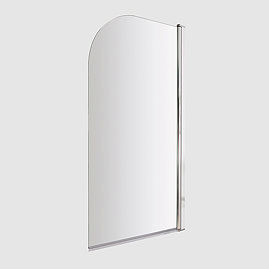 Round Hinged Bath Screen - 6mm Glass - NSS7 Large Image